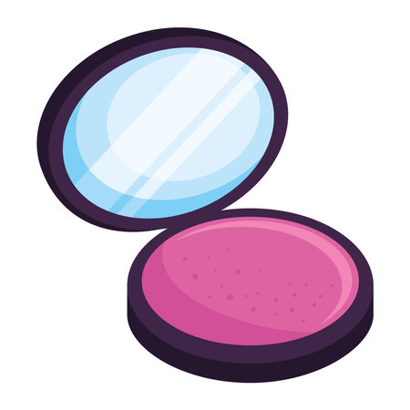 cosmetic compact powderのイラスト素材