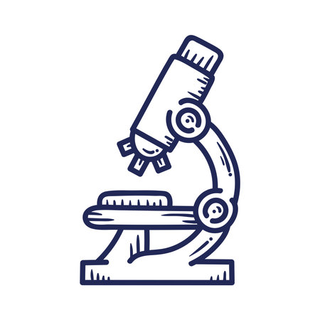 science microscope doodle icon
