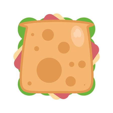 ham and cheese sandwichのイラスト素材