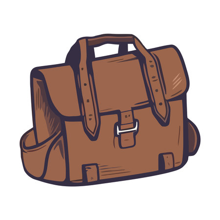 leather briefcase backpackのイラスト素材