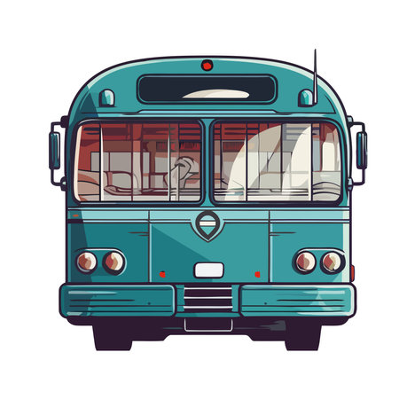 Blue bus designのイラスト素材