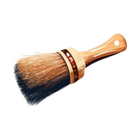Metallic paintbrush for creative woodworkingのイラスト素材