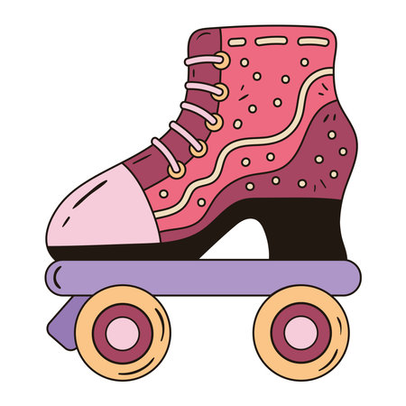 pink skate pop art recreationのイラスト素材