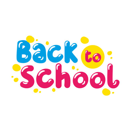 back to school typographyのイラスト素材