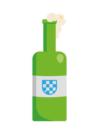beer bottle illustrationのイラスト素材
