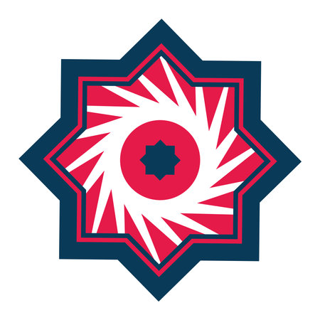 islamic star isolated iconのイラスト素材