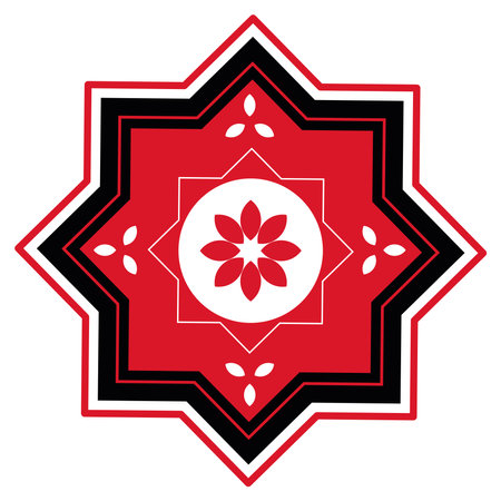 islamic star art iconのイラスト素材