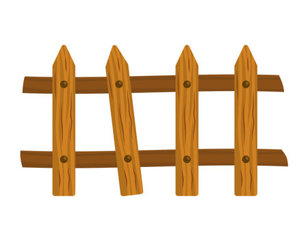 garden wooden fence farmのイラスト素材