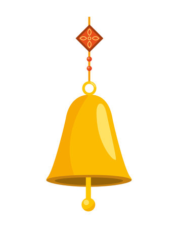 golden bell hanging classicのイラスト素材