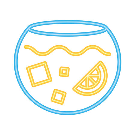 neon cocktail jar vector isolatedのイラスト素材