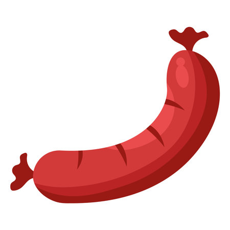 meat product sausage illustration vector isolatedのイラスト素材