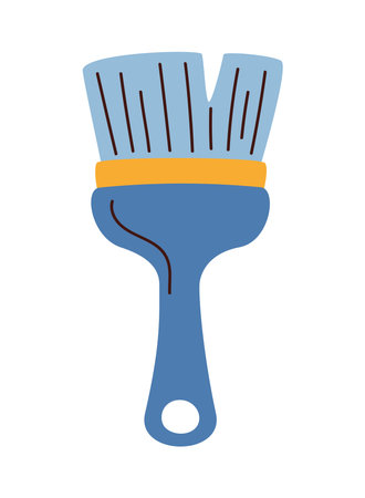blue paintbrush illustration vector isolatedのイラスト素材
