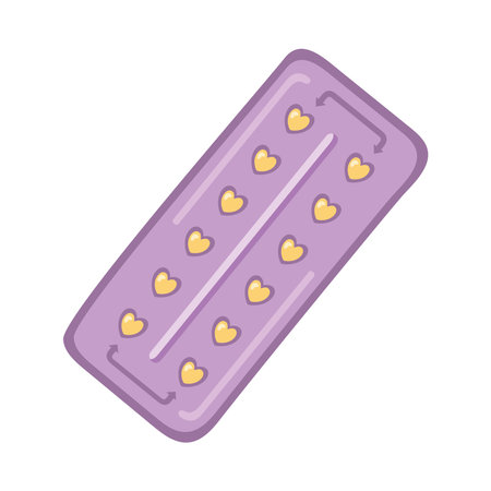 birth control pills tablet vector isolatedのイラスト素材