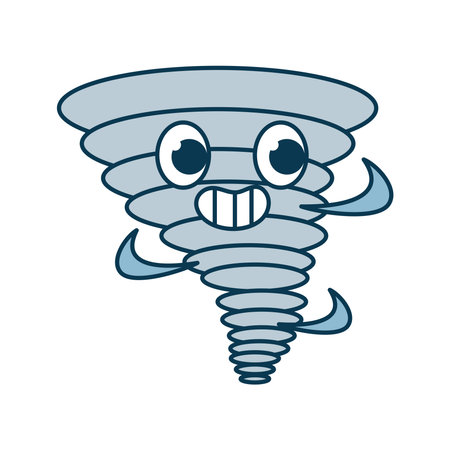 weather cartoon character tornadoのイラスト素材
