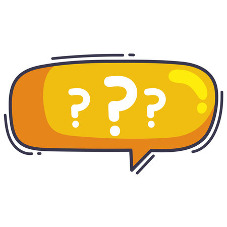speech bubble with interrogation sign designのイラスト素材