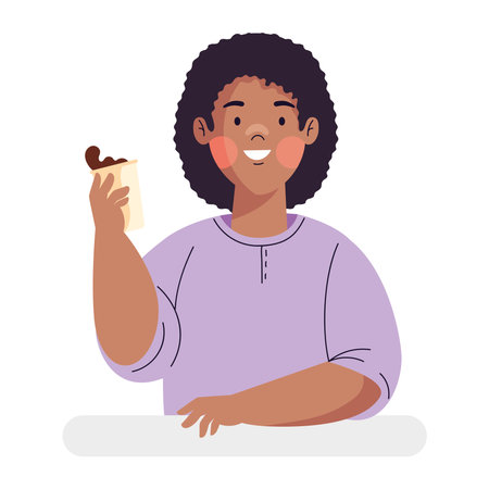 woman drinking coffee freshのイラスト素材