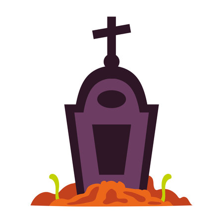 halloween tombstone cemeteryのイラスト素材