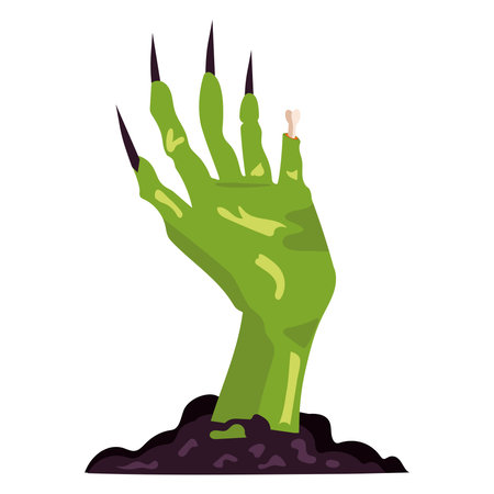 halloween zombie handのイラスト素材
