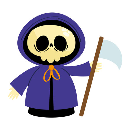 halloween character death vector isolatedのイラスト素材