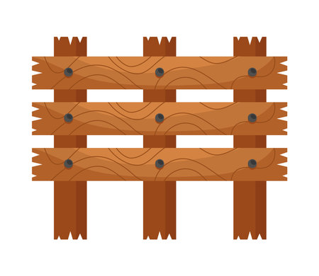 garden wooden fence farmのイラスト素材