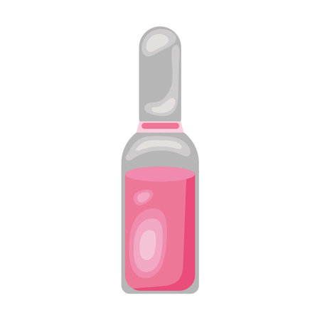 vaccine viral medicine pink vial vector isolatedのイラスト素材