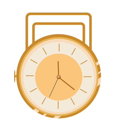 golden watch traditional illustration vector isolatedのイラスト素材
