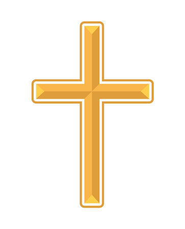 catholic cross goldのイラスト素材