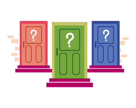 doors choice decisionのイラスト素材