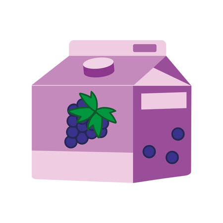 tetrapack box grape beverageのイラスト素材