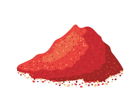 chili pepper powder vector isolatedのイラスト素材
