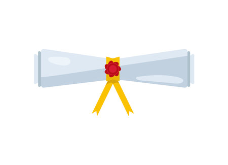 graduation diploma roll academyのイラスト素材