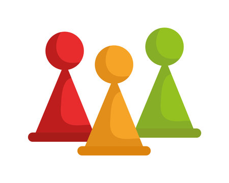 game board pieces vector isolatedのイラスト素材
