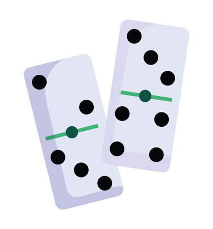 domino pieces illustration vector isolatedのイラスト素材
