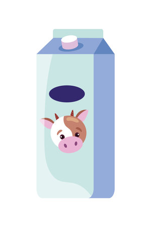 box of milk vector isolatedのイラスト素材