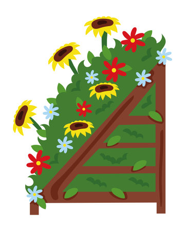 flower arrangement illustration vector isolatedのイラスト素材