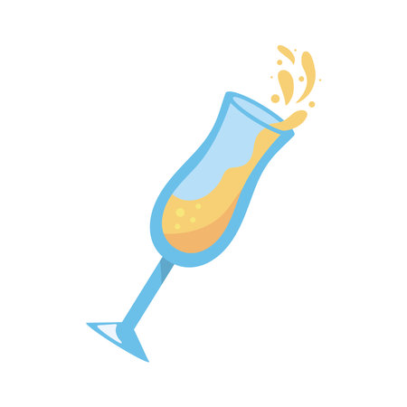 champagne cup toasting and splashのイラスト素材