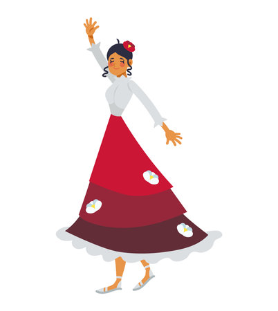 manizales festival colombia womanのイラスト素材