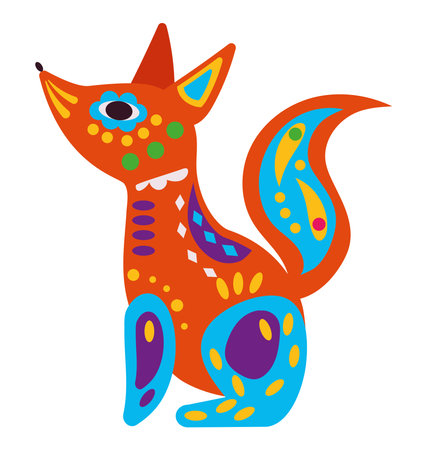mexico alebrije dogのイラスト素材