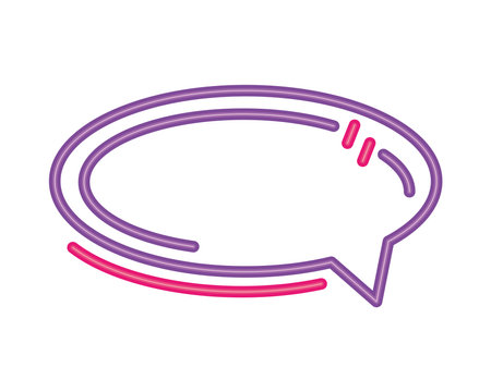 neon shape chat bubbleのイラスト素材