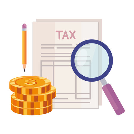 tax declaration financialのイラスト素材