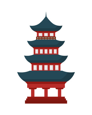japan pagoda traditionalのイラスト素材