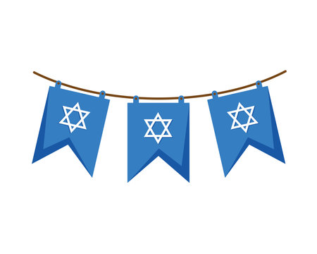 jewish garland decorationのイラスト素材