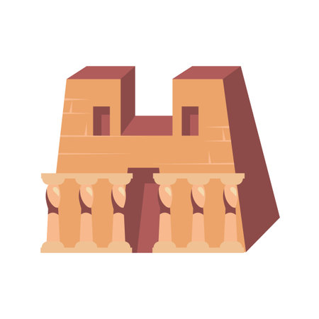 egyptian temple of horusのイラスト素材