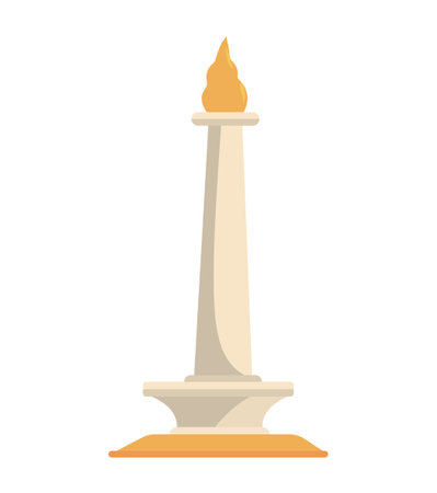 indonesia monas monumentのイラスト素材