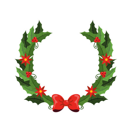 christmas garland ornamentのイラスト素材