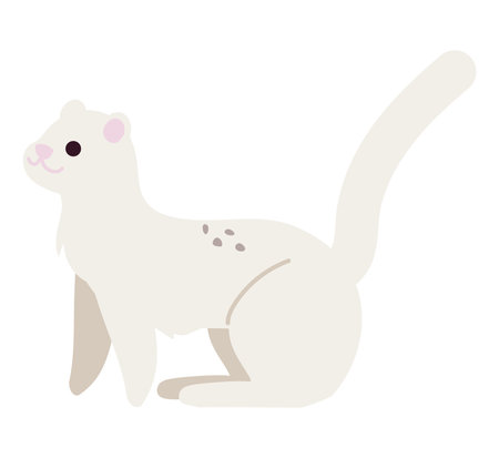 Illustration pour arctic animal ferret - image libre de droit