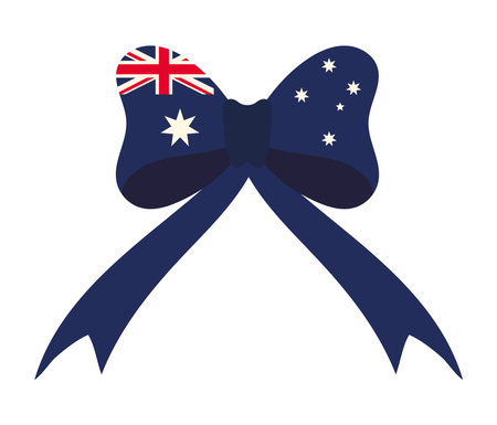 australia day bow flagのイラスト素材