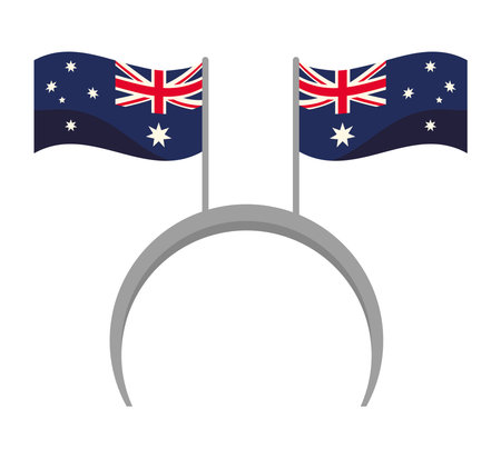australia day diadem with flagsのイラスト素材