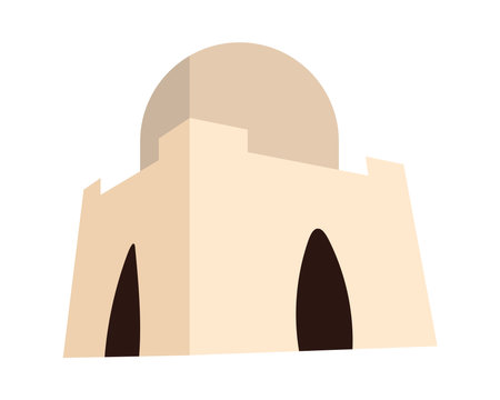 pakistan mosque illustration vector isolatedのイラスト素材