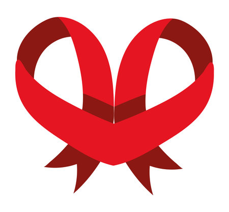 aids day ribbon design vector isolatedのイラスト素材